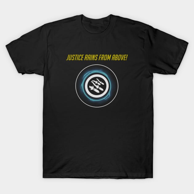 Justice rains from above! T-Shirt by Notorious Steampunk